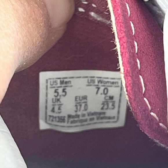 VANS Skateboard Hi Top Sneakers Suede Burgundy Red Shoe Women size 7 - Picture 8 of 8